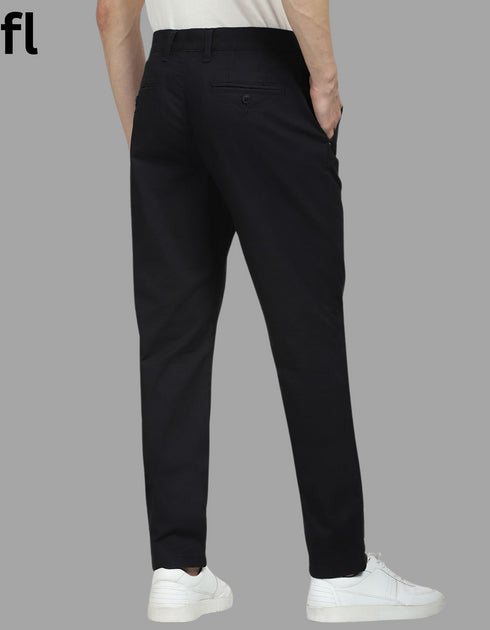 Black Cotton Imported Stuff Pant Smart Fit